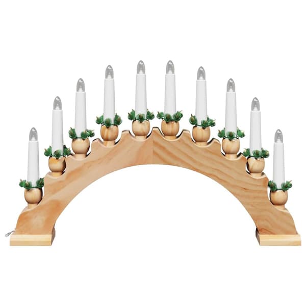 Julbåge med 10 LED-ljus LED-lampor Varmvit 47 x 5 x 29 cm