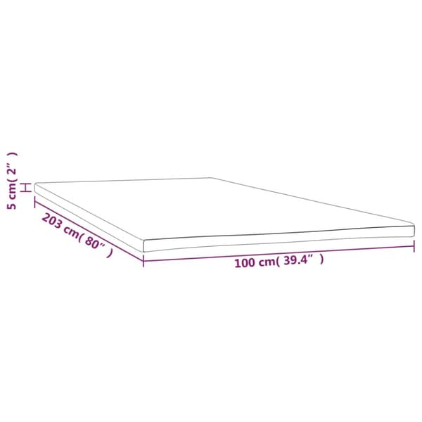 Bäddmadrass 100x203x5 cm