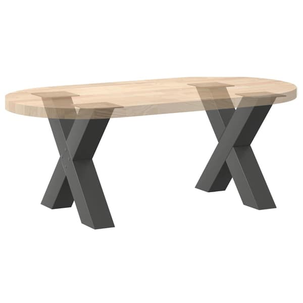 Soffbordsben X-formade 2 st antracit 60x(42-43) cm stål