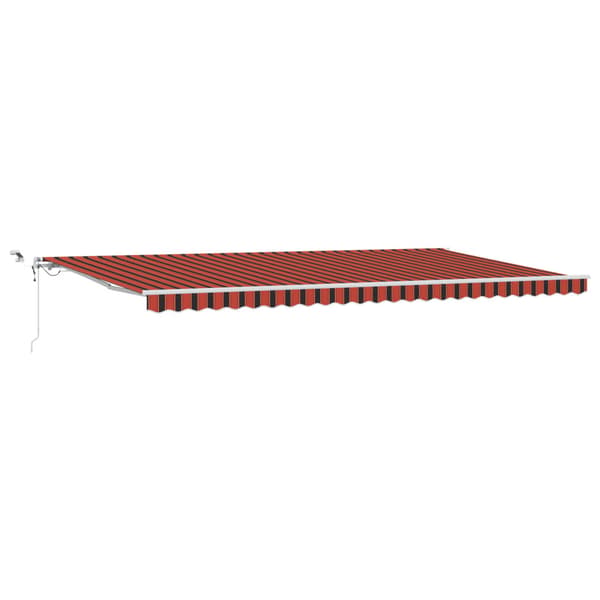 Utfällbar markis Orange och Brunt 600 × 300 cm