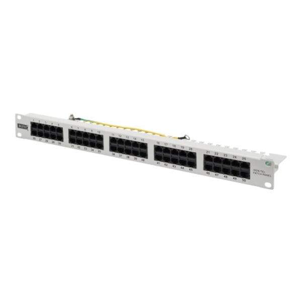DIGITUS CAT 3 ISDN - patch-panel - 1U - 19" Grå