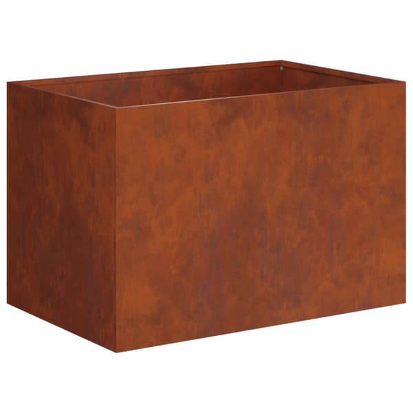 Trädgårdsplanterare 2 st Rostig 60 x 40 x 40 cm