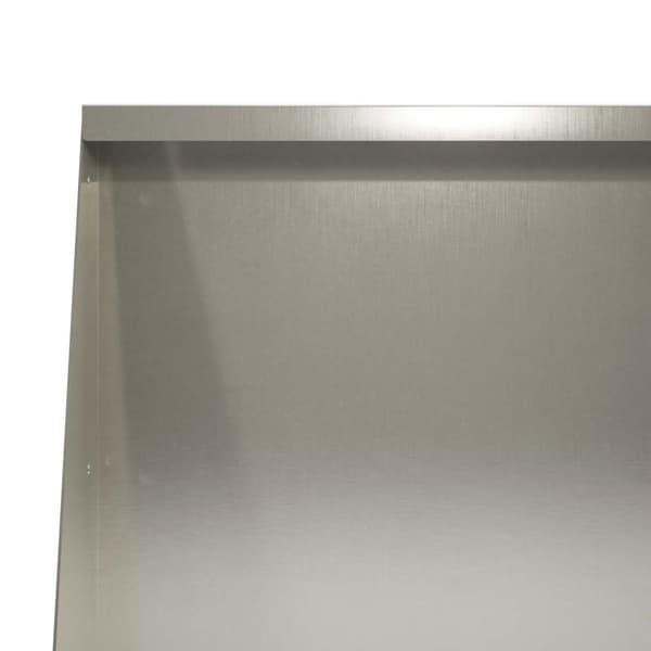 Stödvägg 4 st 80 x 12 x 50 cm Rostfritt stål Silver