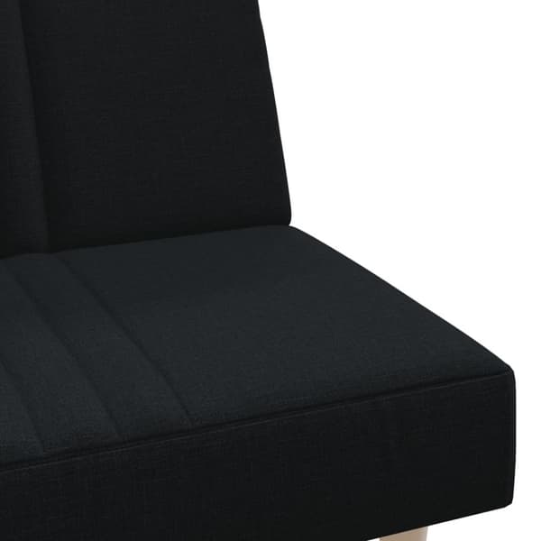 Bäddsoffa svart tyg
