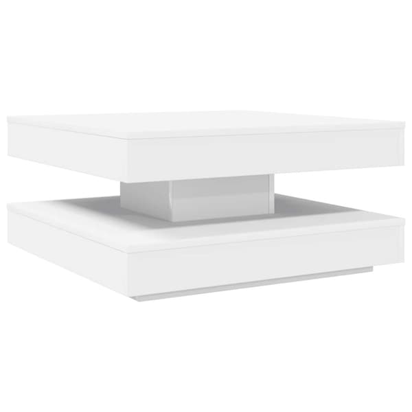 Soffbord 360 grader vridbart vit 70x70x34,5 cm