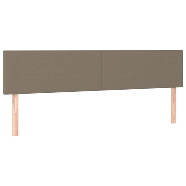 Ramsäng med madrass taupe 160x200 cm tyg