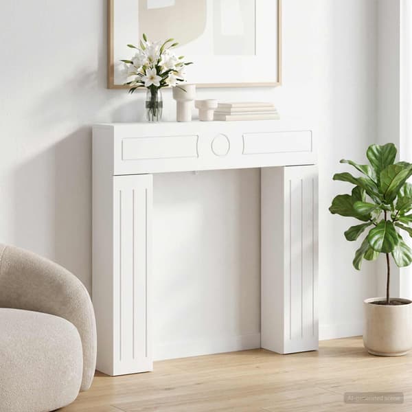 Eldstadsram Vit 102 x 18 x 100,5 cm Konstruerat trä
