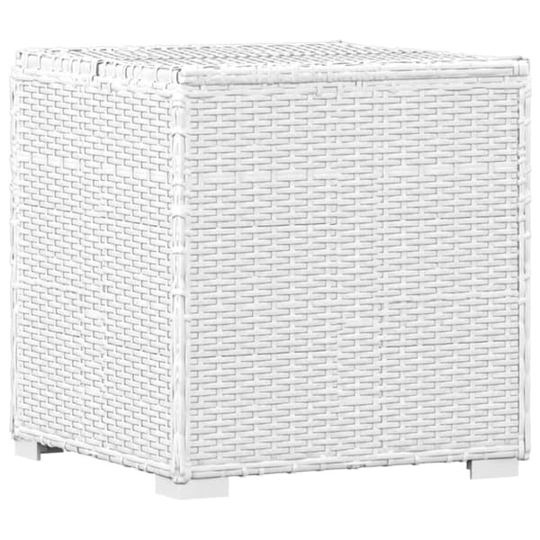 Solsängar och sidobord 3 delar konstrotting vit