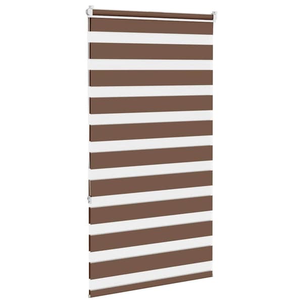 Rullgardin zebra brun 85x150 cm tyg bredd 80,9 cm polyester