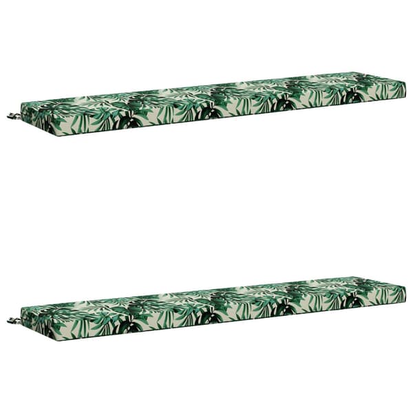 2-delade Bänk Kuddar SOEST 2 st 100% Polyester Bladmönster
