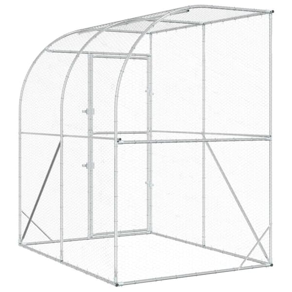 Hönsgård Silver 200 x 200 x 215 cm Galvaniserat stål