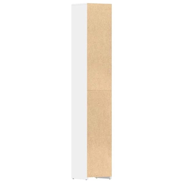 Badrumsskåp vit 30x30x183,5 cm konstruerat trä