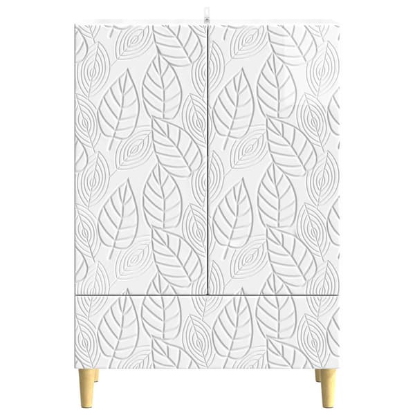 Sideboard Vit högglans 66 x 34,5 x 95 cm Konstruerat trä