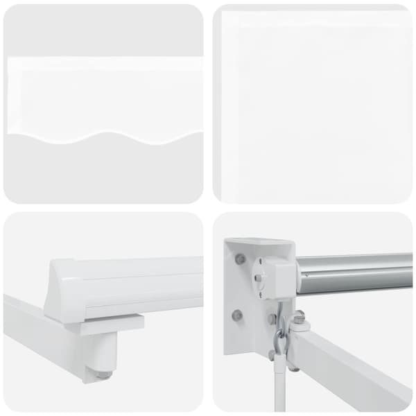 Utdragbar markis Vit 3,5 x 2 m Polyester och aluminium