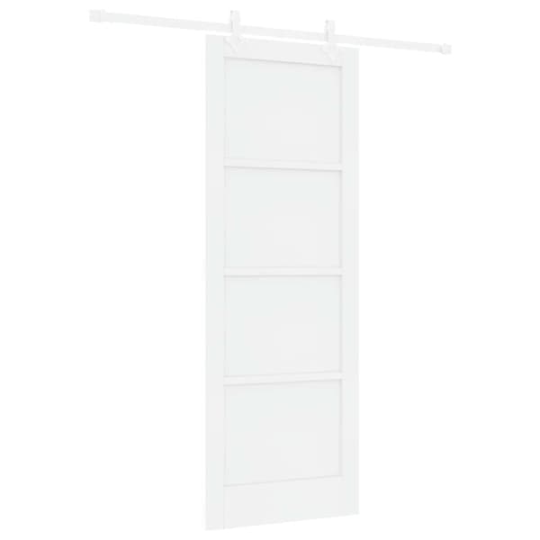 Skjutdörr 78 x 211 cm Konstruerat trä Vit