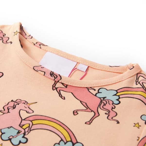 Barnpyjamas med korta ärmar ljus orange 116