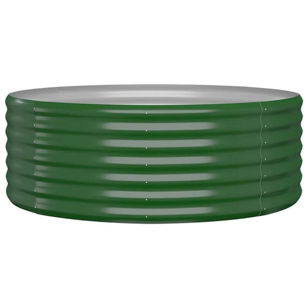 Odlingslåda galvaniserat stål 100x100x36 cm grön