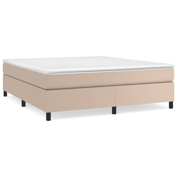 Boxspring-sängram cappuccino 180x200 cm konstläder