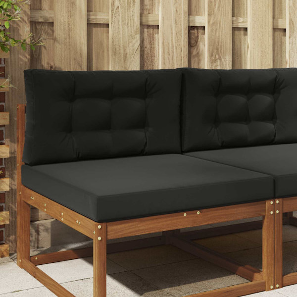 Utomhus Soffa Kudde 2 pcs Svart Polyester