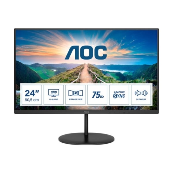 AOC Q24V4EA - LED-skärm - QHD - 24" Svart