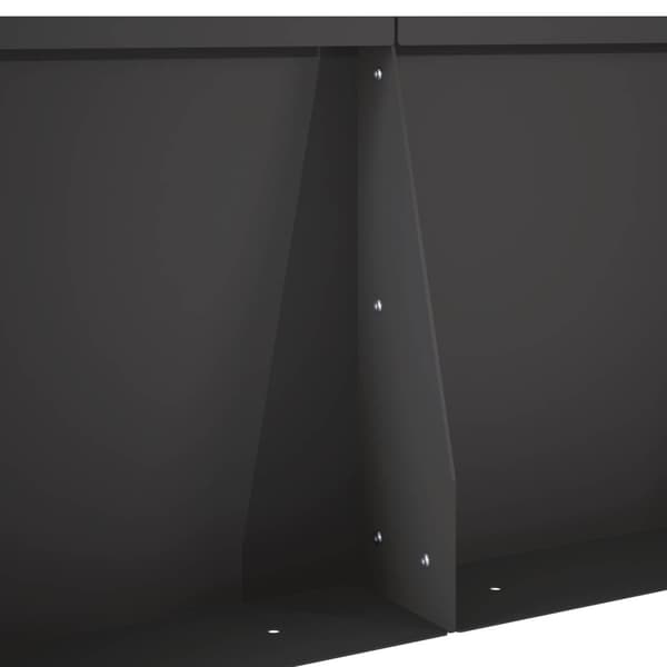 Stödvägg 6 st 60 x 12 x 40 cm Stål Svart
