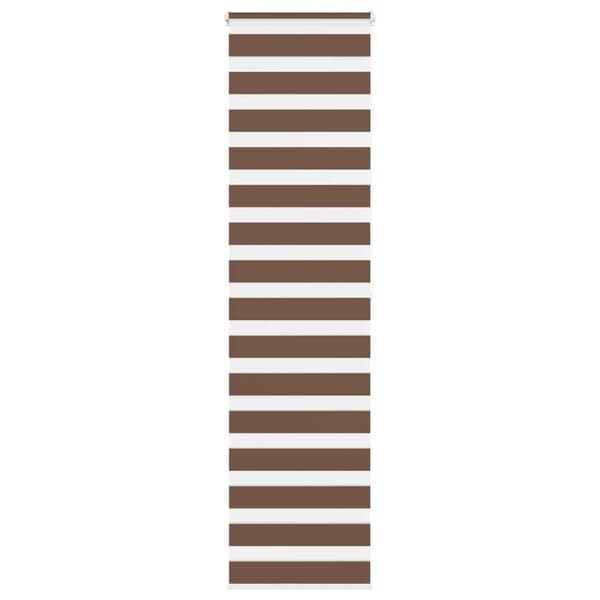 Rullgardin zebra brun 60x200 cm tyg bredd 55,9 cm polyester