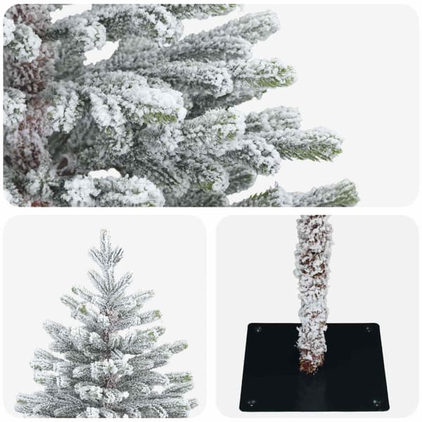 Plast Hingad Julgran 150 cm PVC och metall Grön och vit