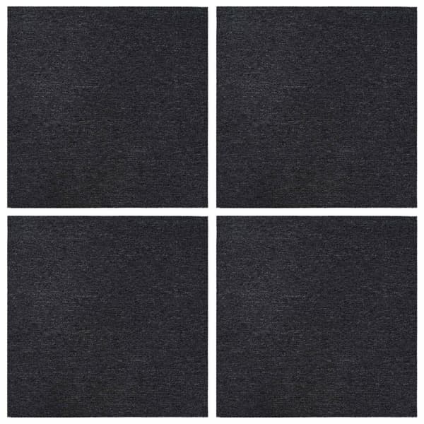 Mattan platta Mörkgrå 50 x 50 cm 4 pcs PP och Bitumen