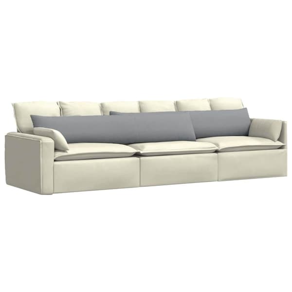 Sofakuddar 2 pcs Ljusgrå 200 x 40 cm tyg