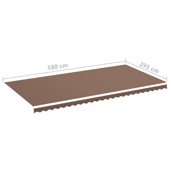 Markisväv brun 6x3 m