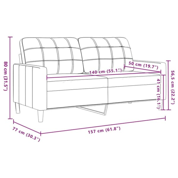 2-sitssoffa gul 140 cm sammet