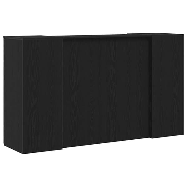 Receptionsdisk svart ek 180x50x103,5 cm konstruerat trä