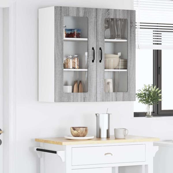 Diskmaskin panel med lagring Kalmar Grå Sonoma 80 x 31 x 80 cm