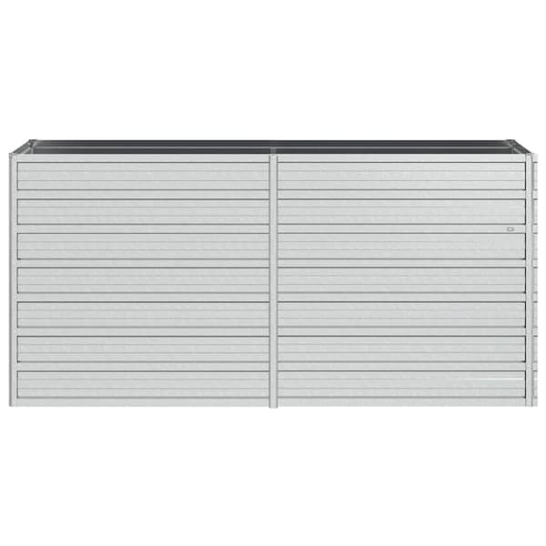 Odlingslåda upphöjd galvaniserat stål 160x40x77 cm silver