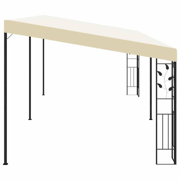 Väggmonterad paviljong 6x3x2,5 m gräddvit