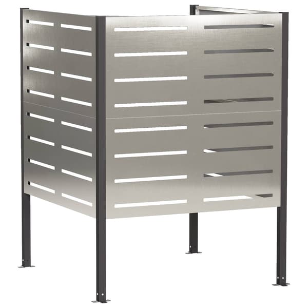 Soptunneskärm 85 x 85 x 113 cm Rostfritt stål Silver