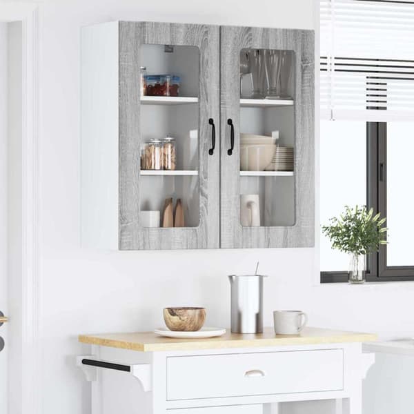 Köksskåp med lagring Kalmar 2 pcs Grå Sonoma 40 x 31 x 80 cm