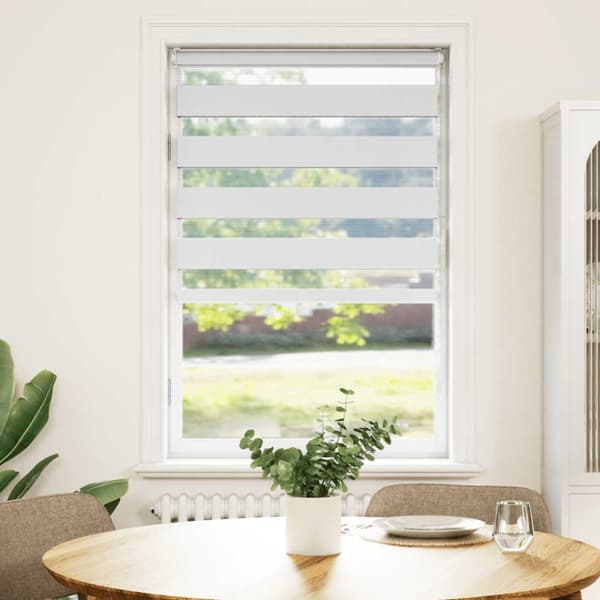 Rullgardin zebra vit 90x150 cm tyg bredd 85,9 cm polyester