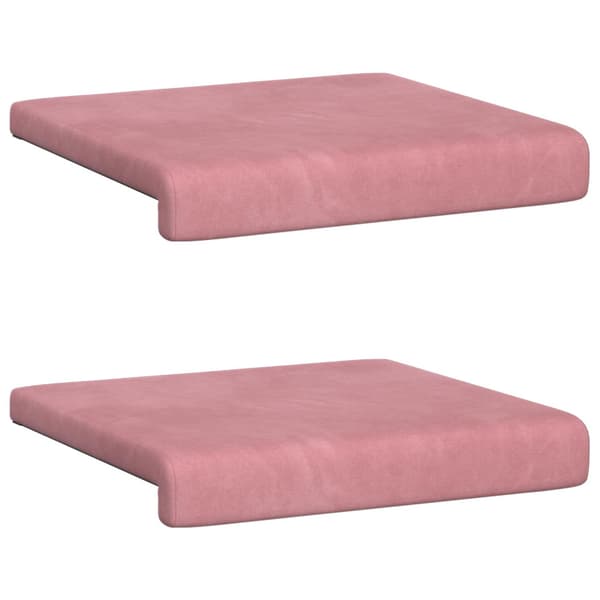 Bänk kudde 4 st Sammet Rosa Djup 35 cm