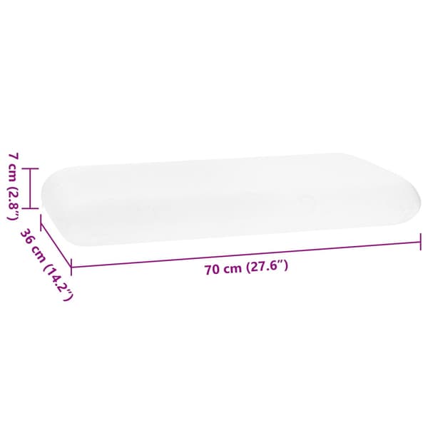 Sovkudde Enfärgad Vit 70 x 36 x 7 cm Minneskum