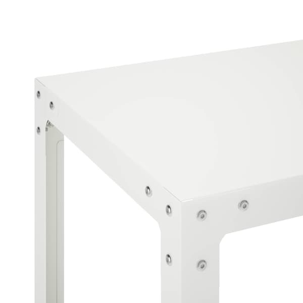 Planteringsbord 100 x 40 x 80 cm Pulverlackerat stål Vit