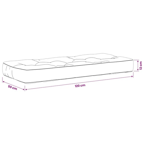 Pallkudd VIANEN 100% Polyester Mörkblå 120 x 50 x 12 cm
