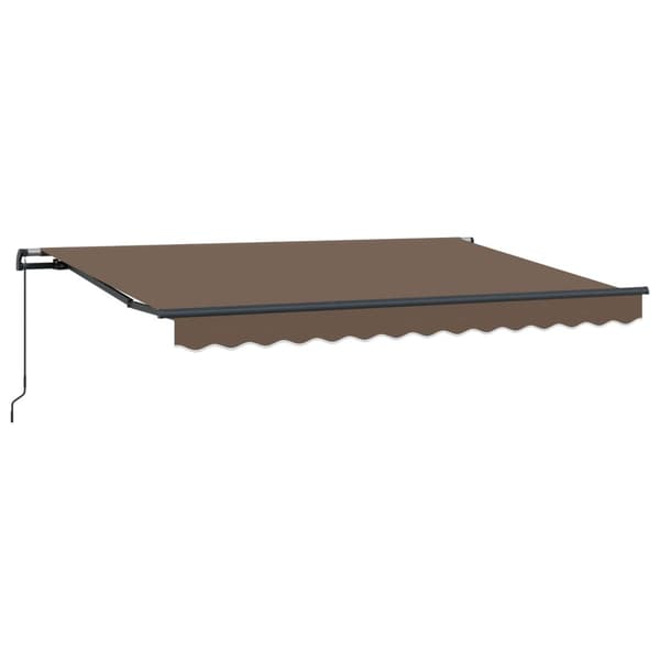 Utdragbar markis Taupe 400 × 300 cm Polyester och aluminium