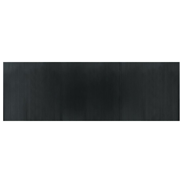Matta rektangulär grå 100x300 cm bambu