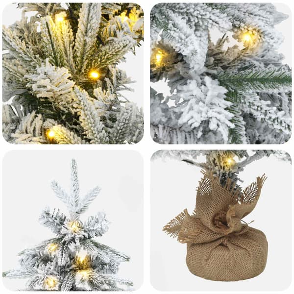 Mini julgran 45 cm 125 LED-lampor Varmvit PVC och PE
