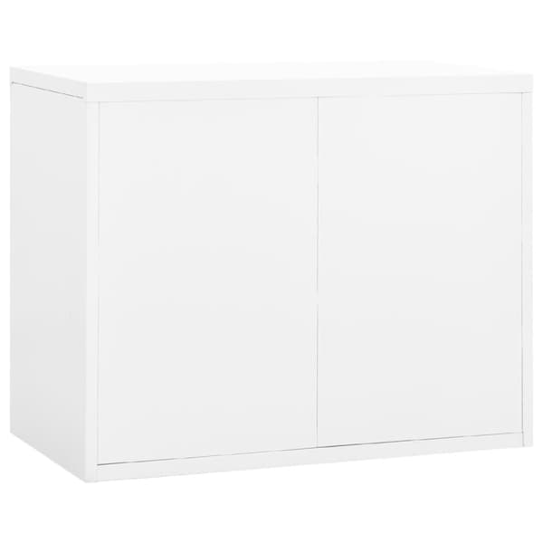 Dokumentskåp vit 90x46x72,5 cm stål