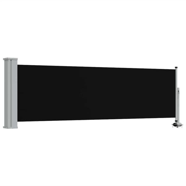 Infällbar sidomarkis 80x300 cm svart