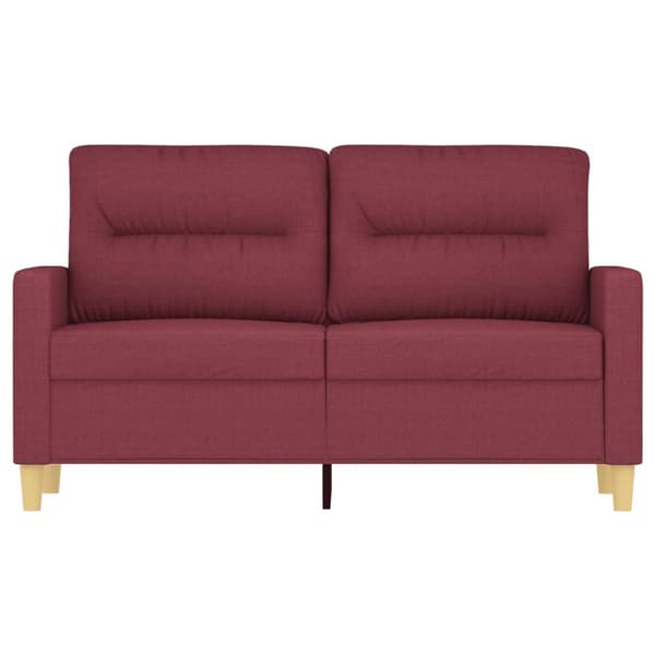 2-sitssoffa vinröd 120 cm tyg