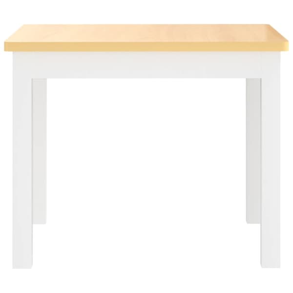 Barnbord och stolar 3 delar vit och beige MDF