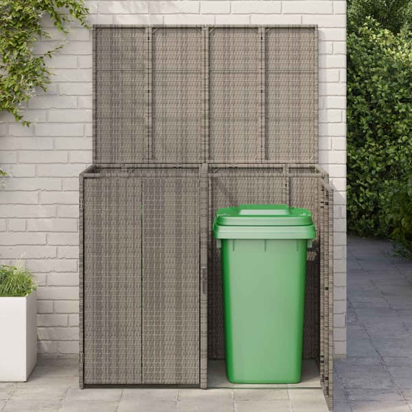 Avfallshink Box 2 pcs Grå 130 x 80 x 115 cm polyeten